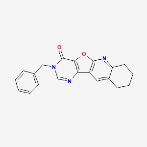 14-benzyl-17-oxa-2,12,14-triazatetracyclo[8.7.0.03,8.011,16]heptadeca-1(10),2,8,11(16),12-pentaen-15-one