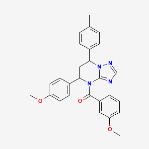 (3-methoxyphenyl)[5-(4-methoxyphenyl)-7-(4-methylphenyl)-6,7-dihydro[1,2,4]triazolo[1,5-a]pyrimidin-4(5H)-yl]methanone