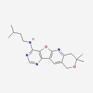 5,5-dimethyl-N-(3-methylbutyl)-6,17-dioxa-2,12,14-triazatetracyclo[8.7.0.03,8.011,16]heptadeca-1(10),2,8,11(16),12,14-hexaen-15-amine