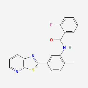 2-Fluoro-N-(2-methyl-5-{[1,3]thiazolo[5,4-B]pyridin-2-YL}phenyl)benzamide