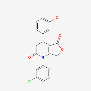 1-(3-chlorophenyl)-4-(3-methoxyphenyl)-4,7-dihydrofuro[3,4-b]pyridine-2,5(1H,3H)-dione