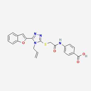 4-[({[5-(1-benzofuran-2-yl)-4-(prop-2-en-1-yl)-4H-1,2,4-triazol-3-yl]sulfanyl}acetyl)amino]benzoic acid