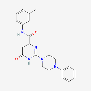 N-(3-methylphenyl)-6-oxo-2-(4-phenylpiperazin-1-yl)-3,4,5,6-tetrahydropyrimidine-4-carboxamide