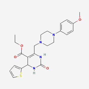 Ethyl 6-{[4-(4-methoxyphenyl)piperazin-1-yl]methyl}-2-oxo-4-(thiophen-2-yl)-1,2,3,4-tetrahydropyrimidine-5-carboxylate