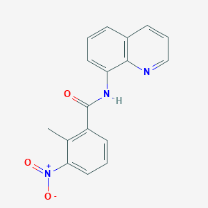 molecular formula C17H13N3O3 B11288261 2-methyl-3-nitro-N-quinolin-8-ylbenzamide 