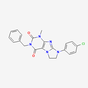 2-Benzyl-6-(4-chlorophenyl)-4-methyl-7,8-dihydropurino[7,8-a]imidazole-1,3-dione