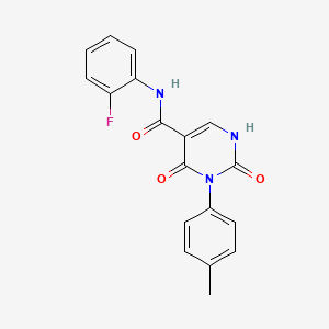 N-(2-fluorophenyl)-3-(4-methylphenyl)-2,4-dioxo-1,2,3,4-tetrahydropyrimidine-5-carboxamide