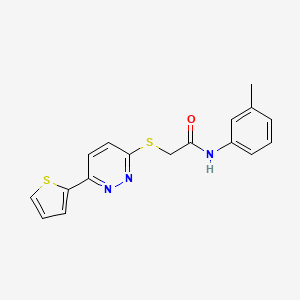 2-((6-(thiophen-2-yl)pyridazin-3-yl)thio)-N-(m-tolyl)acetamide