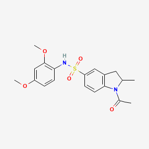 1-Acetyl-N-(2,4-dimethoxyphenyl)-2-methyl-2,3-dihydro-1H-indole-5-sulfonamide