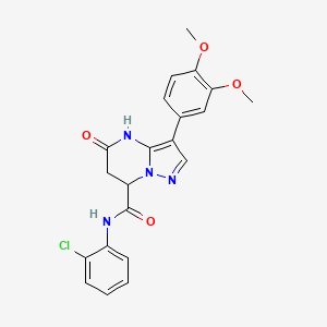 N-(2-chlorophenyl)-3-(3,4-dimethoxyphenyl)-5-hydroxy-6,7-dihydropyrazolo[1,5-a]pyrimidine-7-carboxamide