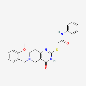 molecular formula C23H24N4O3S B11288459 2-{[6-(2-methoxybenzyl)-4-oxo-3,4,5,6,7,8-hexahydropyrido[4,3-d]pyrimidin-2-yl]sulfanyl}-N-phenylacetamide 