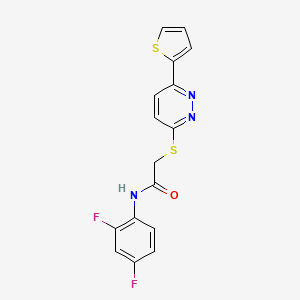 N-(2,4-Difluorophenyl)-2-{[6-(thiophen-2-YL)pyridazin-3-YL]sulfanyl}acetamide