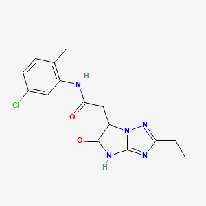 N-(5-chloro-2-methylphenyl)-2-(2-ethyl-5-oxo-5,6-dihydro-4H-imidazo[1,2-b][1,2,4]triazol-6-yl)acetamide