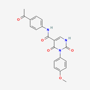 molecular formula C20H17N3O5 B11288479 N-(4-acetylphenyl)-3-(4-methoxyphenyl)-2,4-dioxo-1,2,3,4-tetrahydropyrimidine-5-carboxamide 