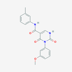 molecular formula C19H17N3O4 B11288500 3-(3-methoxyphenyl)-N-(3-methylphenyl)-2,4-dioxo-1,2,3,4-tetrahydropyrimidine-5-carboxamide 