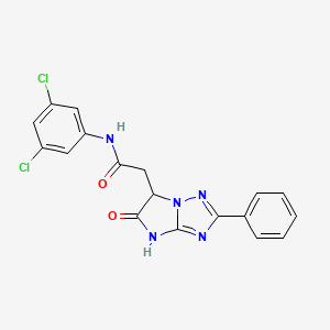 N-(3,5-dichlorophenyl)-2-(5-oxo-2-phenyl-5,6-dihydro-4H-imidazo[1,2-b][1,2,4]triazol-6-yl)acetamide