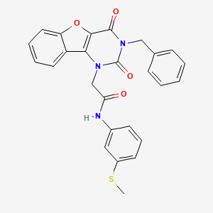 2-(3-benzyl-2,4-dioxo-3,4-dihydrobenzofuro[3,2-d]pyrimidin-1(2H)-yl)-N-(3-(methylthio)phenyl)acetamide