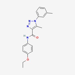 molecular formula C19H20N4O2 B11288554 N-(4-ethoxyphenyl)-5-methyl-1-(3-methylphenyl)-1H-1,2,3-triazole-4-carboxamide 