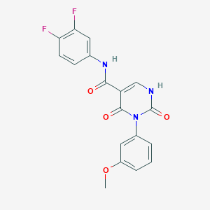 N-(3,4-difluorophenyl)-3-(3-methoxyphenyl)-2,4-dioxo-1,2,3,4-tetrahydropyrimidine-5-carboxamide