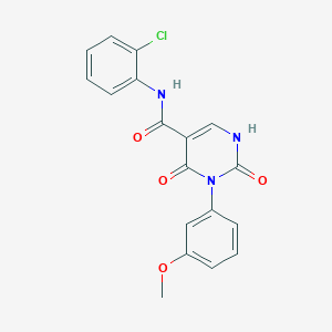 molecular formula C18H14ClN3O4 B11288603 N-(2-chlorophenyl)-3-(3-methoxyphenyl)-2,4-dioxo-1,2,3,4-tetrahydropyrimidine-5-carboxamide 