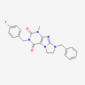 8-benzyl-3-(4-fluorobenzyl)-1-methyl-7,8-dihydro-1H-imidazo[2,1-f]purine-2,4(3H,6H)-dione