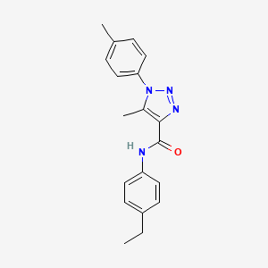 molecular formula C19H20N4O B11288649 N-(4-ethylphenyl)-5-methyl-1-(4-methylphenyl)-1H-1,2,3-triazole-4-carboxamide 