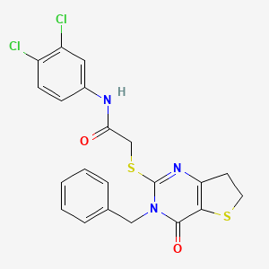 2-({3-Benzyl-4-oxo-3H,4H,6H,7H-thieno[3,2-D]pyrimidin-2-YL}sulfanyl)-N-(3,4-dichlorophenyl)acetamide