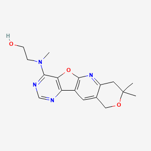 2-[(5,5-dimethyl-6,17-dioxa-2,12,14-triazatetracyclo[8.7.0.03,8.011,16]heptadeca-1(10),2,8,11(16),12,14-hexaen-15-yl)-methylamino]ethanol