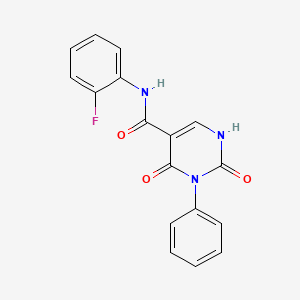 N-(2-fluorophenyl)-2,4-dioxo-3-phenyl-1,2,3,4-tetrahydropyrimidine-5-carboxamide