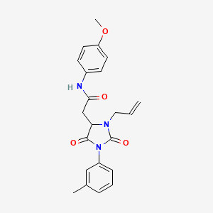 N-(4-methoxyphenyl)-2-[1-(3-methylphenyl)-2,5-dioxo-3-(prop-2-en-1-yl)imidazolidin-4-yl]acetamide