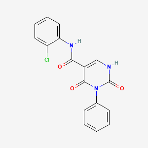 molecular formula C17H12ClN3O3 B11288741 N-(2-chlorophenyl)-2,4-dioxo-3-phenyl-1,2,3,4-tetrahydropyrimidine-5-carboxamide 