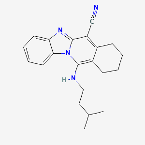 11-[(3-Methylbutyl)amino]-7,8,9,10-tetrahydrobenzimidazo[1,2-b]isoquinoline-6-carbonitrile