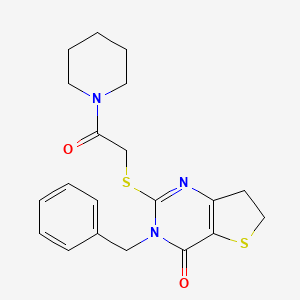 3-benzyl-2-((2-oxo-2-(piperidin-1-yl)ethyl)thio)-6,7-dihydrothieno[3,2-d]pyrimidin-4(3H)-one