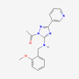 1-{5-[(2-methoxybenzyl)amino]-3-(pyridin-3-yl)-1H-1,2,4-triazol-1-yl}ethanone