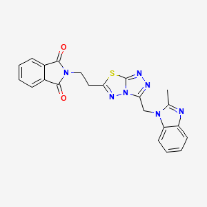 2-(2-{3-[(2-methyl-1H-benzimidazol-1-yl)methyl][1,2,4]triazolo[3,4-b][1,3,4]thiadiazol-6-yl}ethyl)-1H-isoindole-1,3(2H)-dione