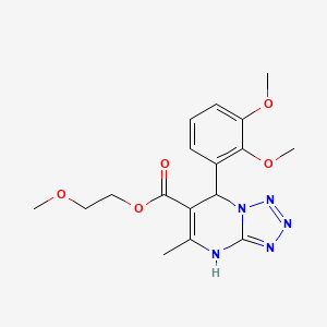 molecular formula C17H21N5O5 B11288794 2-Methoxyethyl 7-(2,3-dimethoxyphenyl)-5-methyl-4,7-dihydrotetrazolo[1,5-a]pyrimidine-6-carboxylate 