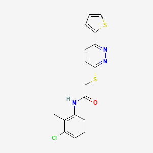 N-(3-Chloro-2-methylphenyl)-2-{[6-(thiophen-2-YL)pyridazin-3-YL]sulfanyl}acetamide