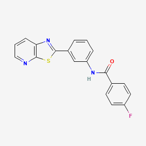 4-Fluoro-N-(3-{[1,3]thiazolo[5,4-B]pyridin-2-YL}phenyl)benzamide