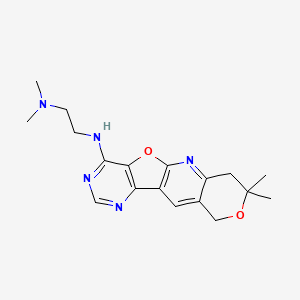 N-(5,5-dimethyl-6,17-dioxa-2,12,14-triazatetracyclo[8.7.0.03,8.011,16]heptadeca-1(10),2,8,11(16),12,14-hexaen-15-yl)-N',N'-dimethylethane-1,2-diamine