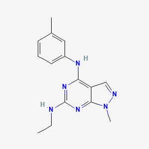 N~6~-ethyl-1-methyl-N~4~-(3-methylphenyl)-1H-pyrazolo[3,4-d]pyrimidine-4,6-diamine