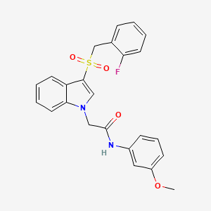 2-(3-((2-fluorobenzyl)sulfonyl)-1H-indol-1-yl)-N-(3-methoxyphenyl)acetamide