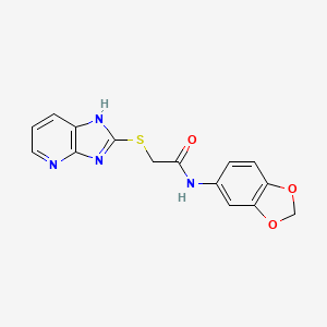 N-Benzo[1,3]dioxol-5-yl-2-(3H-imidazo[4,5-b]pyridin-2-ylsulfanyl)-acetamide