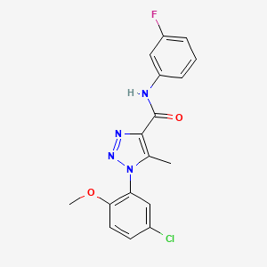 1-(5-chloro-2-methoxyphenyl)-N-(3-fluorophenyl)-5-methyl-1H-1,2,3-triazole-4-carboxamide