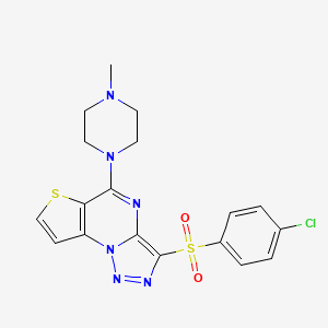 3-[(4-Chlorophenyl)sulfonyl]-5-(4-methylpiperazino)thieno[2,3-e][1,2,3]triazolo[1,5-a]pyrimidine