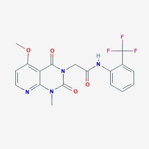 2-(5-methoxy-1-methyl-2,4-dioxo-1,2-dihydropyrido[2,3-d]pyrimidin-3(4H)-yl)-N-(2-(trifluoromethyl)phenyl)acetamide