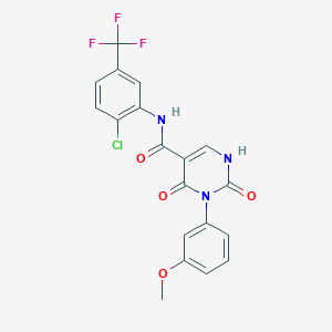 N-[2-chloro-5-(trifluoromethyl)phenyl]-3-(3-methoxyphenyl)-2,4-dioxo-1,2,3,4-tetrahydropyrimidine-5-carboxamide