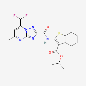 Propan-2-yl 2-({[7-(difluoromethyl)-5-methyl[1,2,4]triazolo[1,5-a]pyrimidin-2-yl]carbonyl}amino)-4,5,6,7-tetrahydro-1-benzothiophene-3-carboxylate