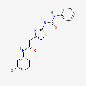 N-(3-methoxyphenyl)-2-(2-(3-phenylureido)thiazol-4-yl)acetamide