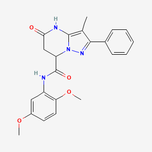 N-(2,5-dimethoxyphenyl)-5-hydroxy-3-methyl-2-phenyl-6,7-dihydropyrazolo[1,5-a]pyrimidine-7-carboxamide