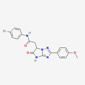 N-(4-bromophenyl)-2-[2-(4-methoxyphenyl)-5-oxo-5,6-dihydro-4H-imidazo[1,2-b][1,2,4]triazol-6-yl]acetamide